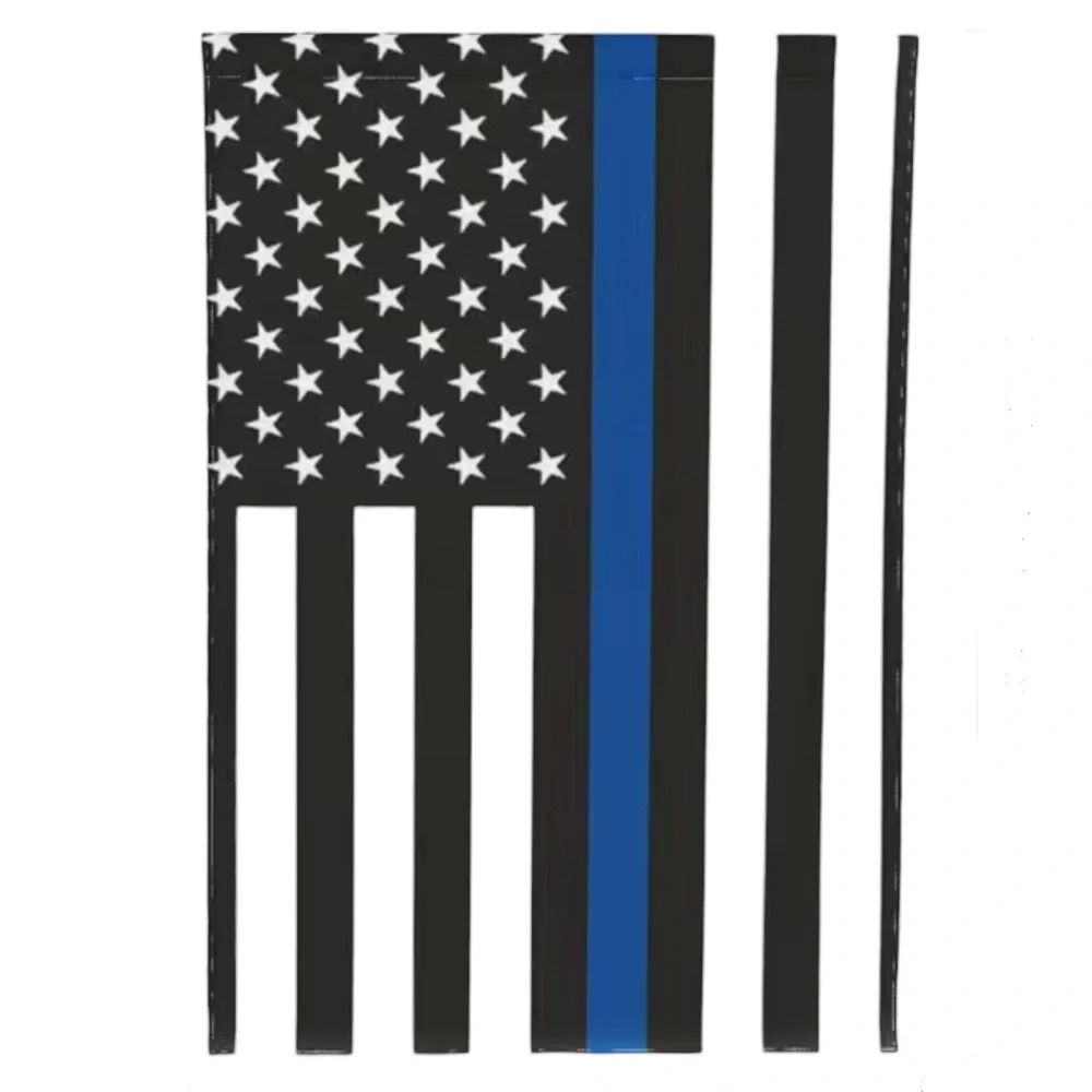 Flag Lawn Garden Flag Thin Blue Line Yard Decor Supports Police Law Enforcement - Picture 8 of 10